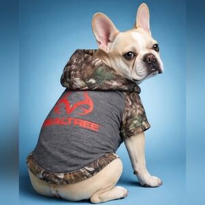 Pets First Camouflage Gray Dog Hoodie Large (DGC1)